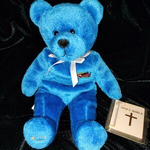 Holy Bears Beanie Baby Style Bible Bear Blue The Promise Noah From the Heart